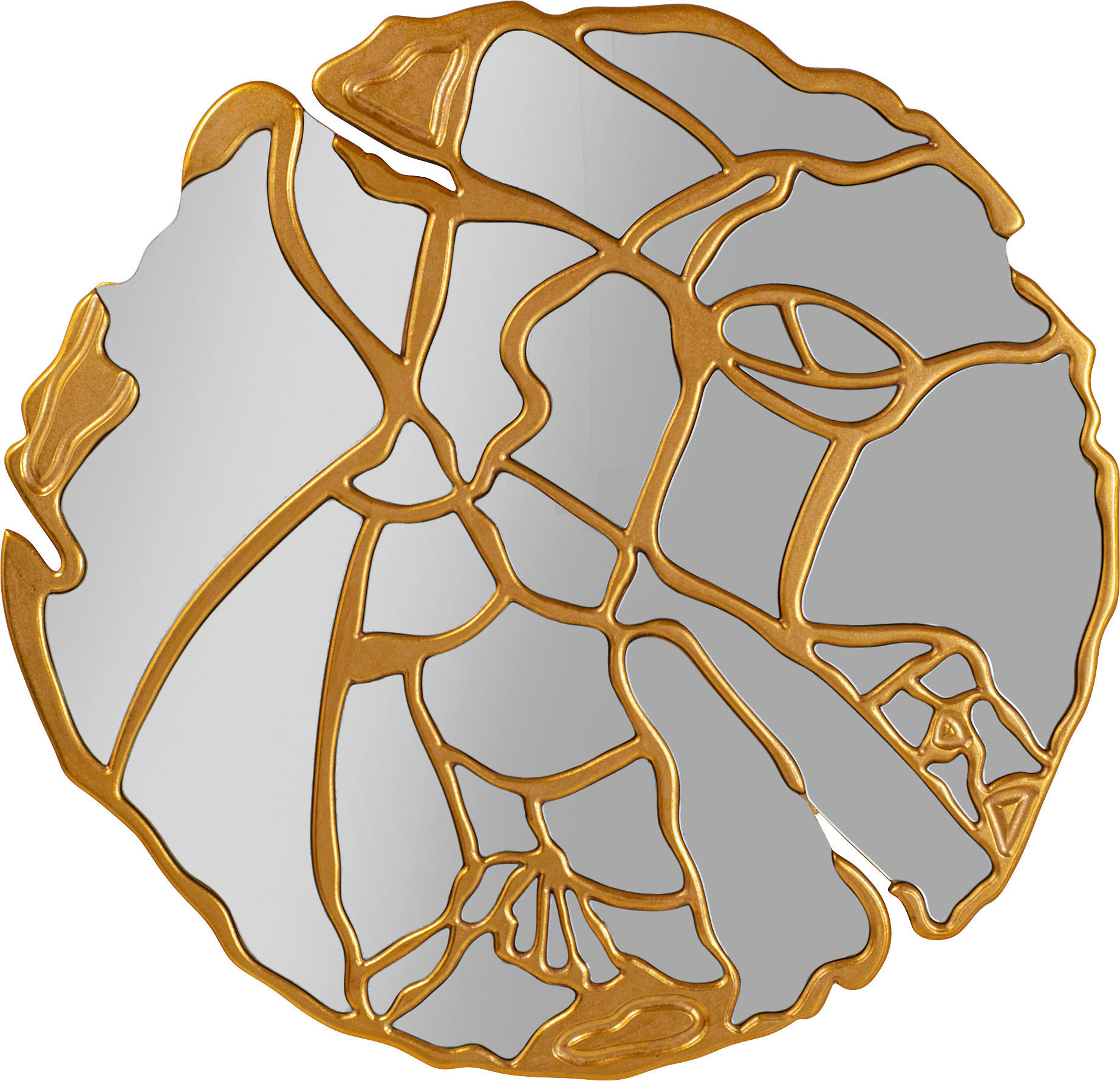 WANDSPIEGEL  - Goldfarben, MODERN, Glas/Holzwerkstoff (100/100/2,5cm) - Kare-Design