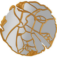 WANDSPIEGEL 100/100/2,5 cm  - Goldfarben, MODERN, Glas/Holzwerkstoff (100/100/2,5cm) - Ambia Home