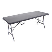 GARTENKLAPPTISCH 180/75/72 cm  - Schwarz, Basics, Kunststoff/Metall (180/75/72cm) - Gardenson