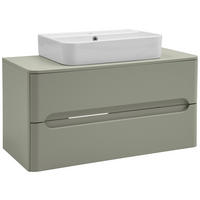 WASCHTISCHKOMBI 101 cm  - Schilfgrün/Weiß, KONVENTIONELL, Keramik/Holzwerkstoff (101cm) - Xora