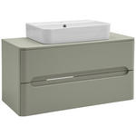 WASCHTISCHKOMBI 101 cm  - Schilfgrün/Weiß, KONVENTIONELL, Keramik/Holzwerkstoff (101cm) - Xora