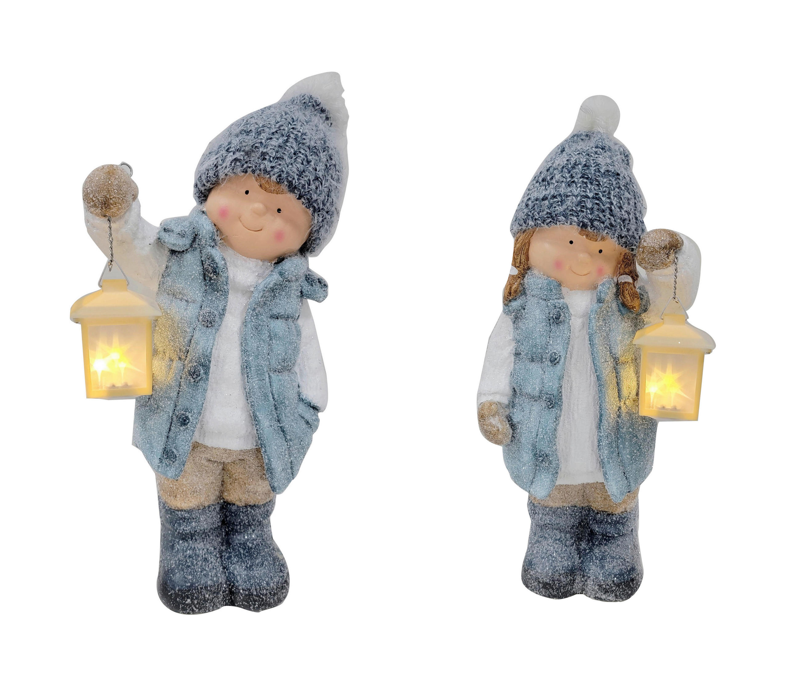 GYEREK DÍSZFIGURA - barna/kék, Lifestyle, műanyag (50cm) - X-Mas