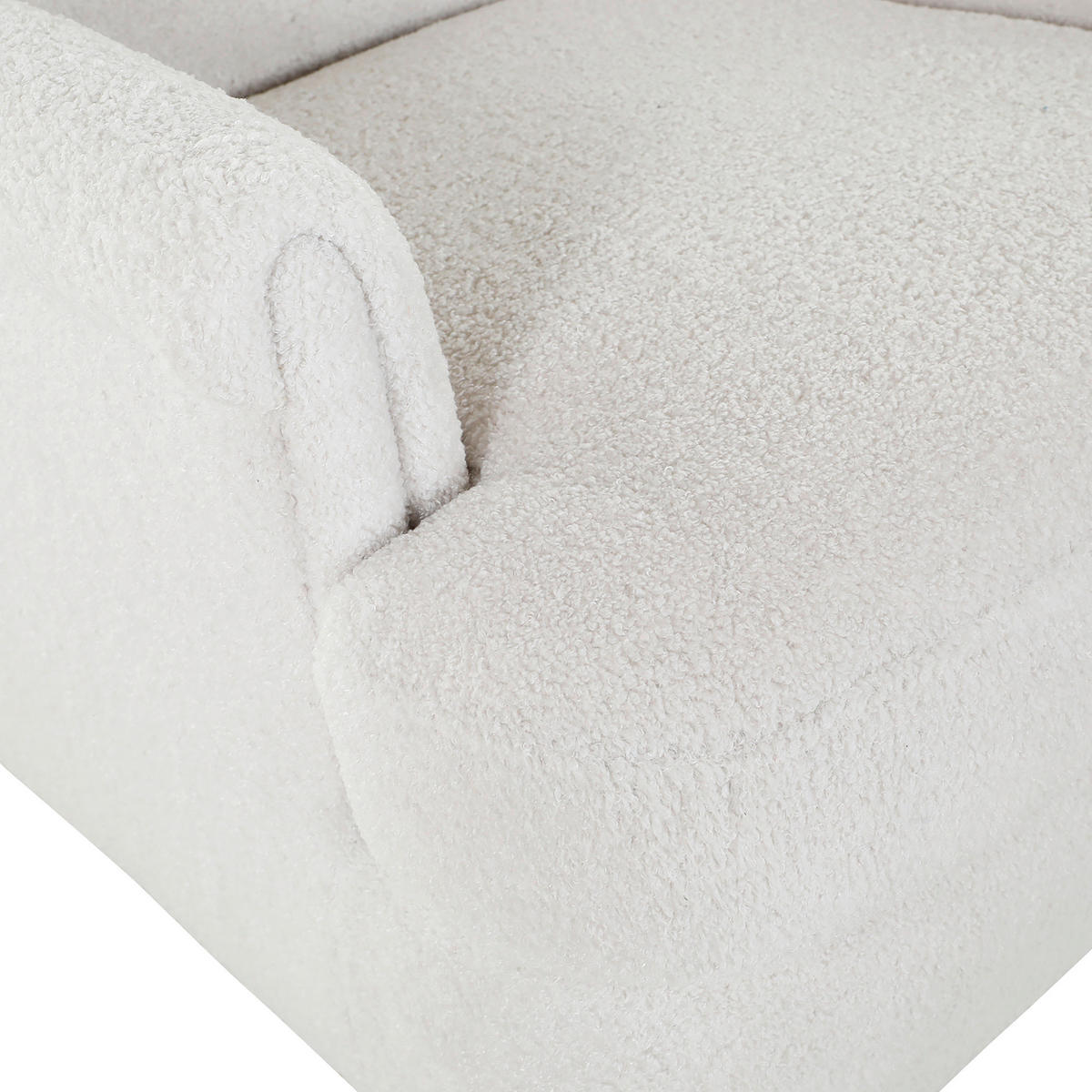 OHRENSESSEL in Flachgewebe Weiss  - Weiss/Dunkelbraun, Design, Holz/Textil (72/104/85cm) - MID.YOU