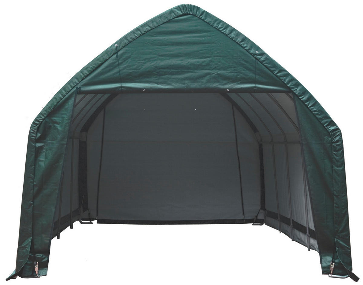 KLEINGARAGE 390/370/610 cm  - Grün, Basics, Kunststoff (390/370/610cm) - Ambia Garden