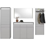 GARDEROBE 4-teilig  in 373/200/38 cm  - Kaschmir/Schwarz, KONVENTIONELL, Holzwerkstoff (373/200/38cm) - Voleo