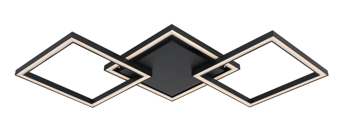 LED PLAFONJERA  - bela/crna, Trendi, metal/plastika (63/27,5/4,7cm) - Novel