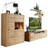 WOHNWAND in Eichefarben - Eichefarben, Natur, Glas/Holz (319/178/54cm) - Valnatura WOHNWAND in Eichefarben - Eichefarben, Natur, Glas/Holz (319/178/54cm) - Valnatura