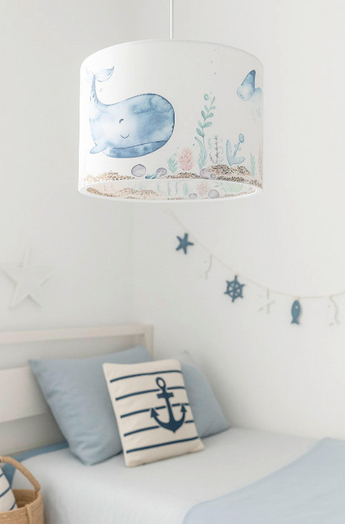 KINDERHÄNGELEUCHTE Meerestiere  - Weiß, Basics, Kunststoff (35/35/20cm)