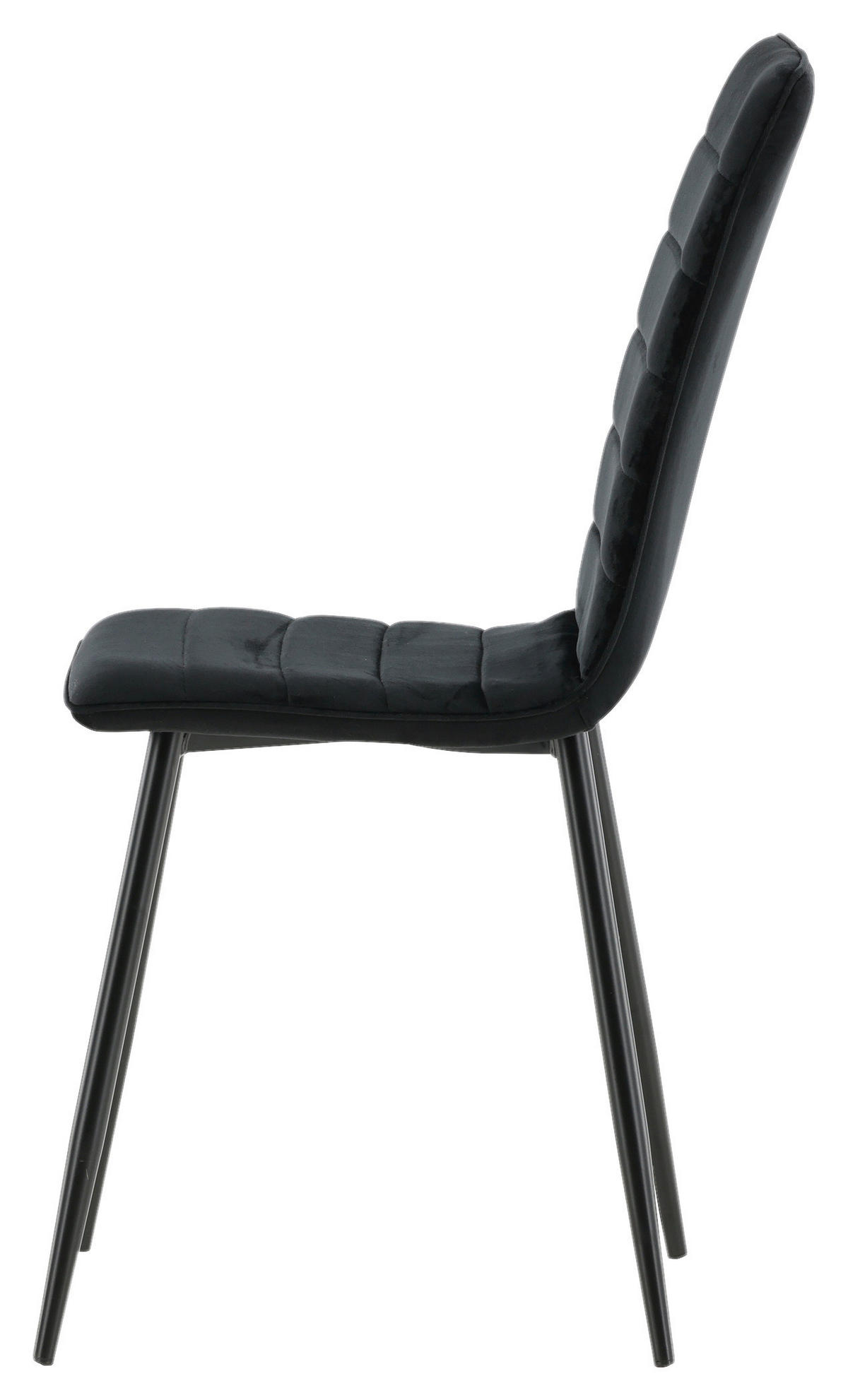 STUHL-SET 2 Stück  in Stahl  - Schwarz, Design, Textil/Metall (43/94/49cm) - Livetastic