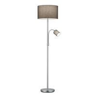 STOJACIA LAMPA, 40/170 cm  - sivá/niklová, Konventionell, kov/textil (40/170cm) - Trio Leuchten