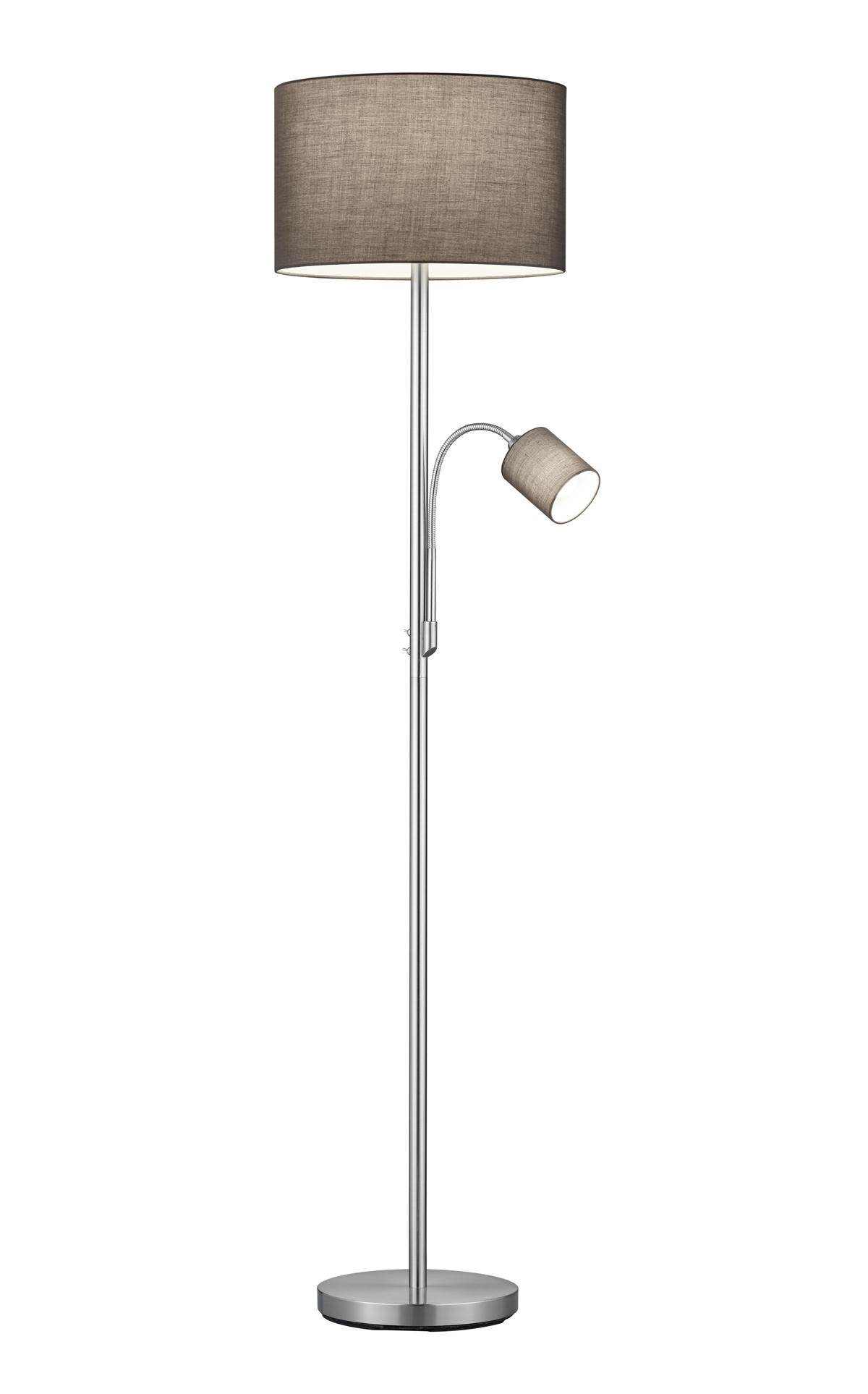 Trio Leuchten Stehleuchte Hotel Nickel 40x170x40 cm