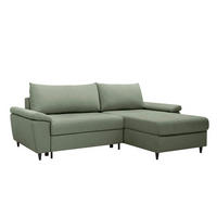 ECKSOFA GORDES in Grün  - Schwarz/Grün, Design, Holz/Textil (248/174cm) - MID.YOU