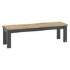 SITZBANK 160/45/43 cm Graphitfarben, Eiche Artisan  - Graphitfarben/Eiche Artisan, Design (160/45/43cm) - SetOne by Musterring