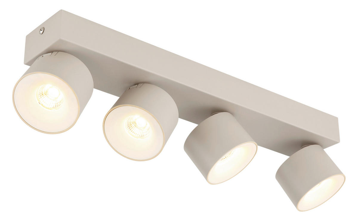 LED-STRAHLER 45.5/7.2/12 cm   - Sandfarben/Weiß, Design, Kunststoff/Metall (45.5/7.2/12cm) - Globo