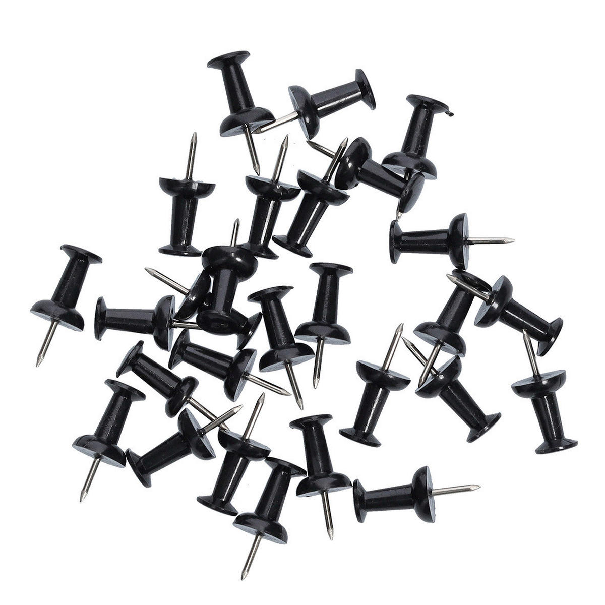 PINNWANDNADELN 13,5/9/1,8 cm  - Schwarz, Basics, Kunststoff (13,5/9/1,8cm)