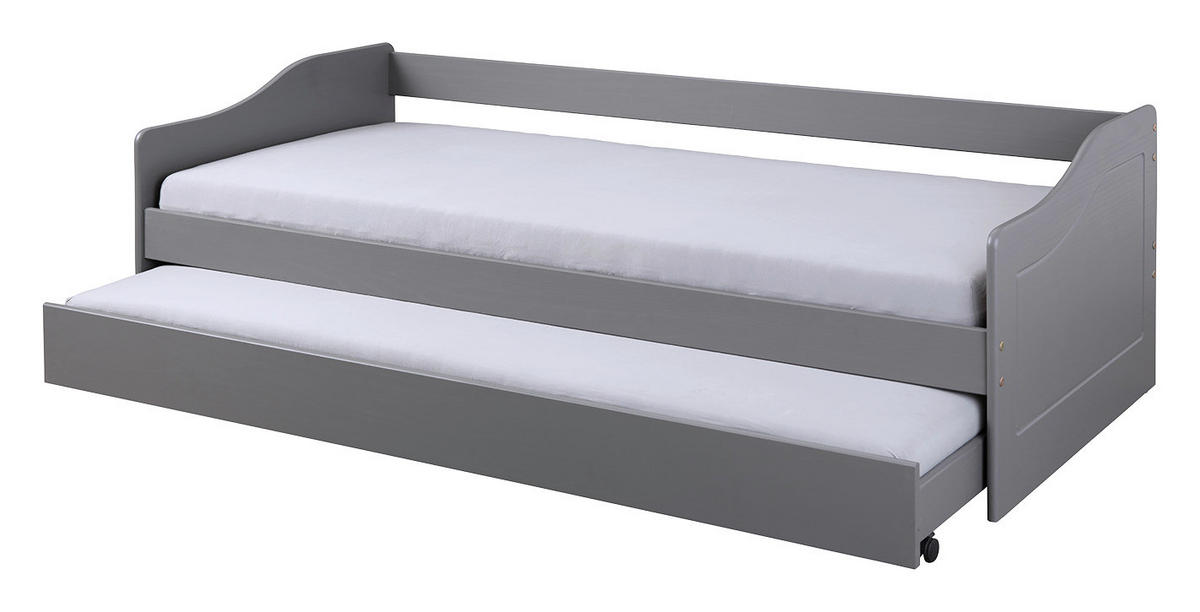 AUSZIEHBETT 90/200 cm Grau  - Grau, Modern, Holz (90/200cm) - MID.YOU