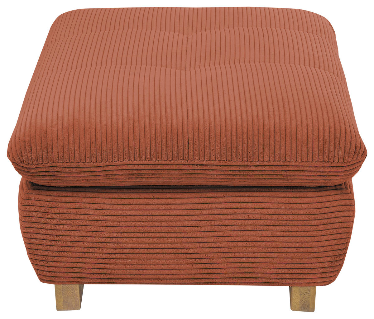 HOCKER Cord Orange  - Eichefarben/Orange, Design, Holz/Textil (106/43/74cm) - SetOne by Musterring