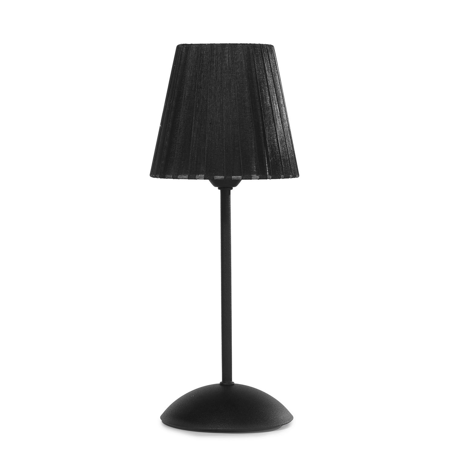 NACHTTISCHLEUCHTE 15/15/36 cm   - Schwarz, Basics, Textil/Metall (15/15/36cm)