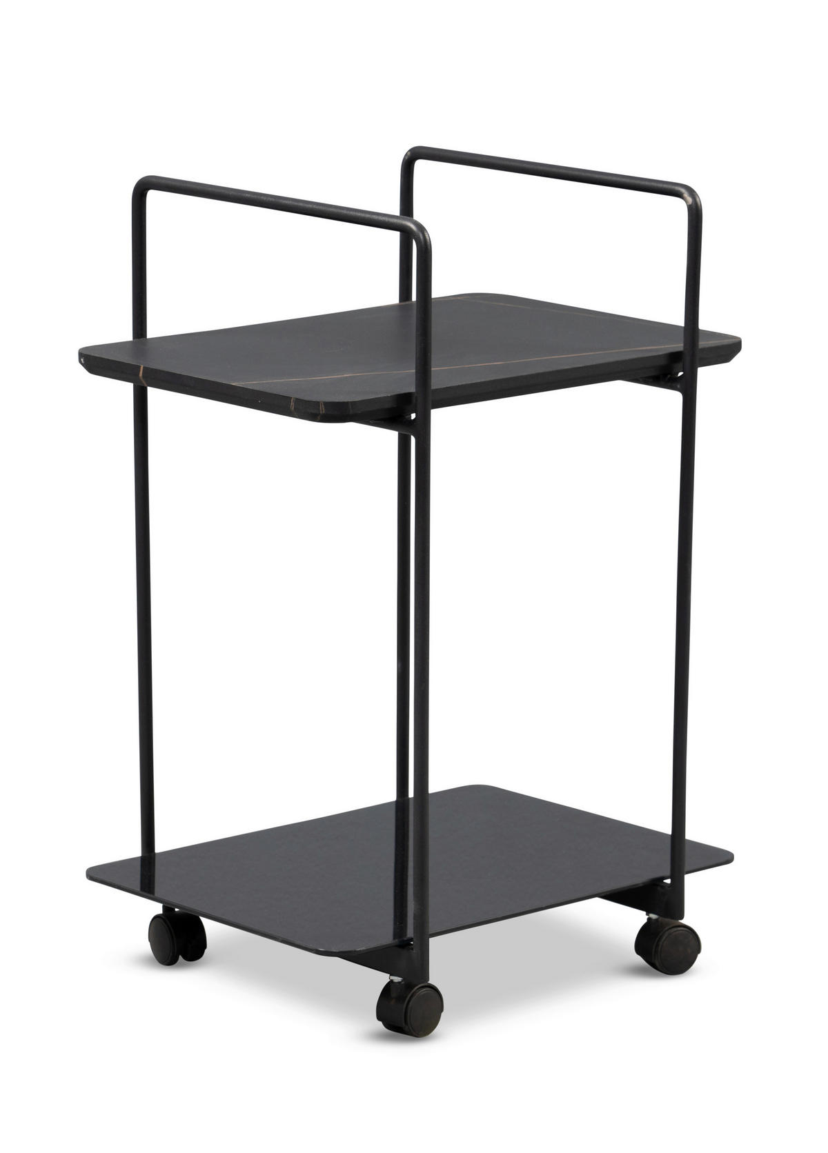 SERVIERWAGEN in Schwarz  - Schwarz, Basics, Glas/Holzwerkstoff (45/35/65cm)