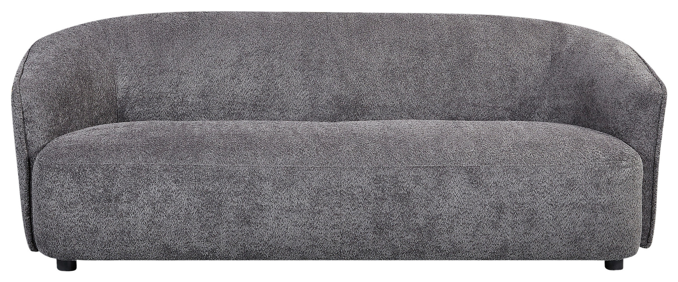 3-SITZER-SOFA Bouclé Anthrazit  - Anthrazit/Schwarz, MODERN, Kunststoff/Textil (197/69/92cm) - MID.YOU