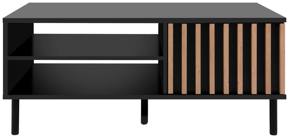 COUCHTISCH in Holzwerkstoff 110,5/67/47 cm  - Schwarz/Eiche Artisan, Design, Holzwerkstoff/Metall (110,5/67/47cm) - Livetastic