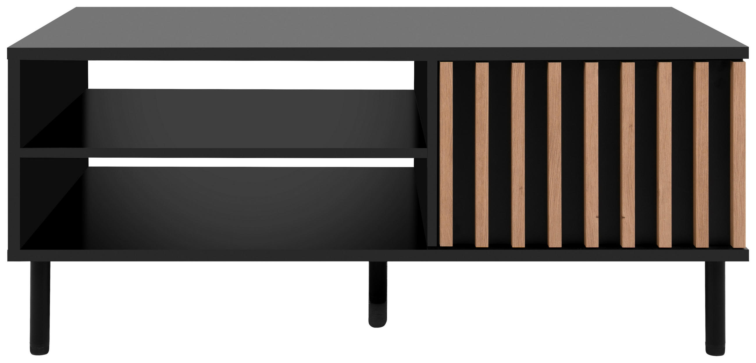 Livetastic Couchtisch Schwarz, Eiche Artisan 67x47x110.5 cm