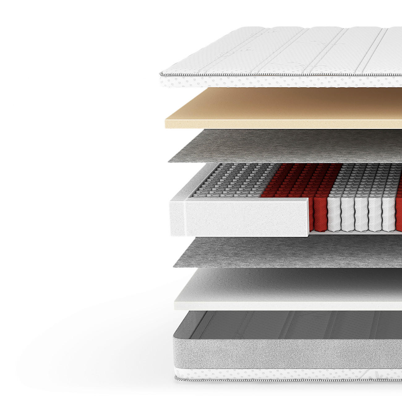 Thumbnail - Livetastic Taschenfederkernmatratze Only H3/H4, Weiß, Textil, H3 + H4, Füllung: Viskoelastischer Kern, Kaltschaum, Tasch...