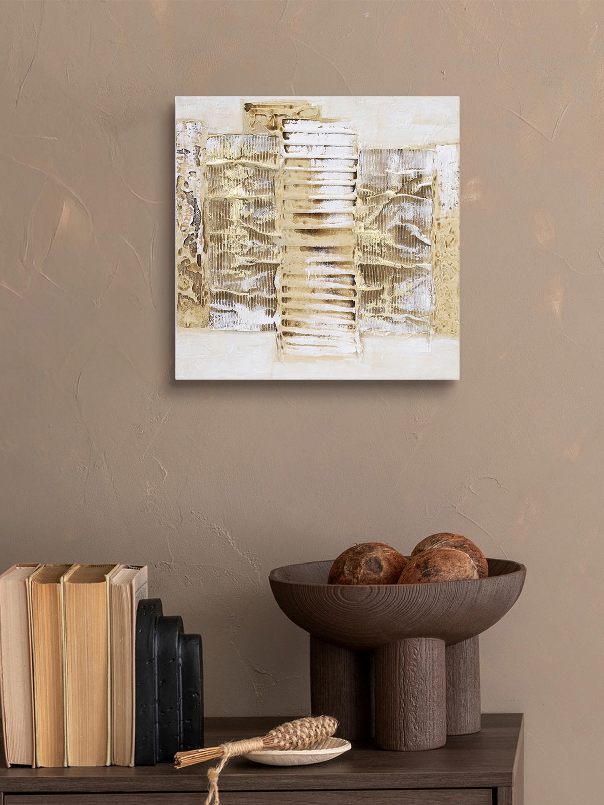 ÖLGEMÄLDE Abstraktes 30/30 cm  - Multicolor, LIFESTYLE, Holzwerkstoff/Textil (30/30cm) - Monee