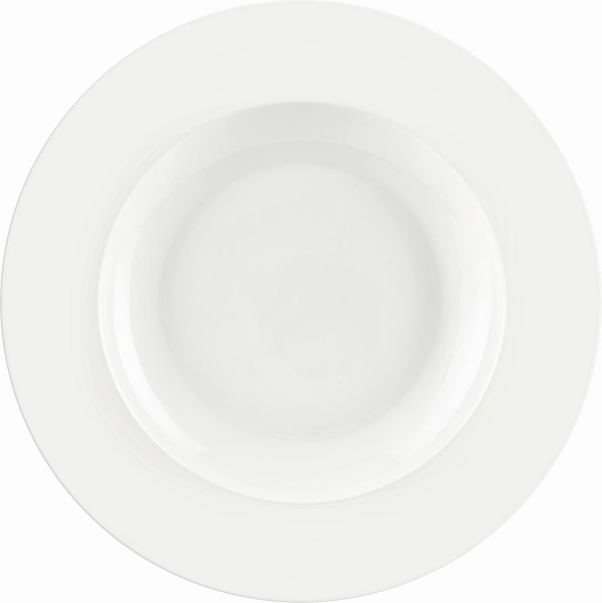 DUBOKI TANJIR  22,5 cm        SUNSET  - bela, Konvencionalno, keramika (22,5cm) - Novel