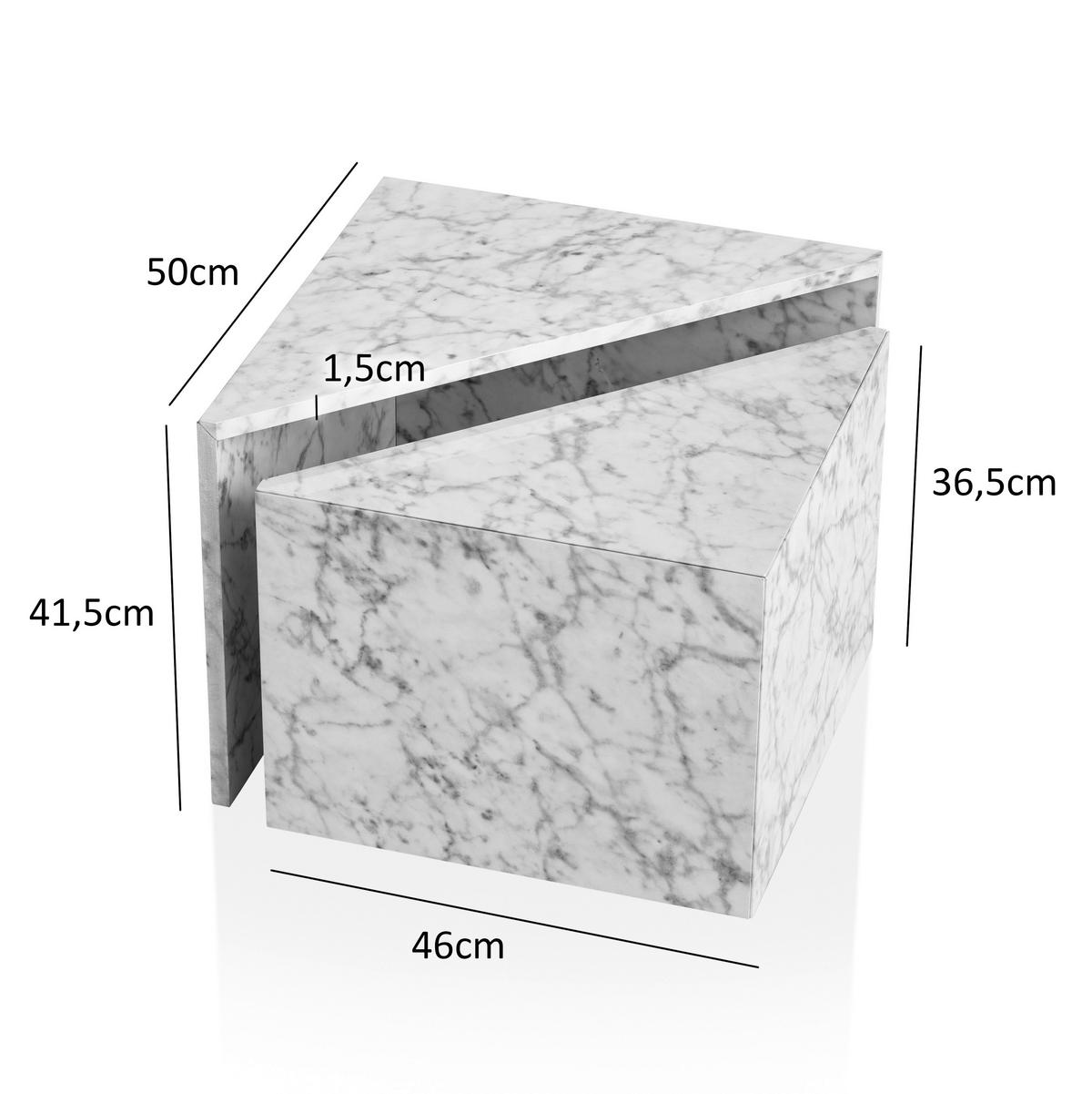 COUCHTISCH in Holzwerkstoff 50/50/41,5 cm   - Weiss/Grau, Lifestyle, Holzwerkstoff (50/50/41,5cm) - Livetastic