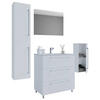 BADEZIMMER 5-teilig  in 146 cm  - Weiss/Alufarben, Modern, Keramik/Holzwerkstoff (146cm) - MID.YOU
