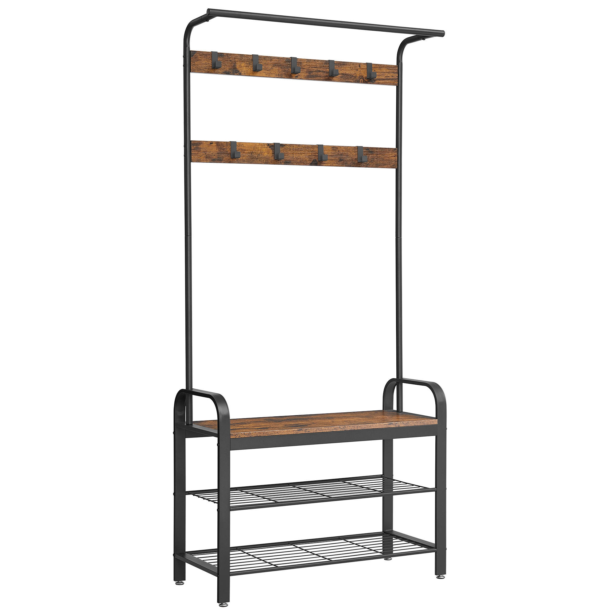 GARDEROBE  in 84/183/33,7 cm  - Schwarz/Braun, Trend, Holzwerkstoff/Metall (84/183/33,7cm) - Boxxx