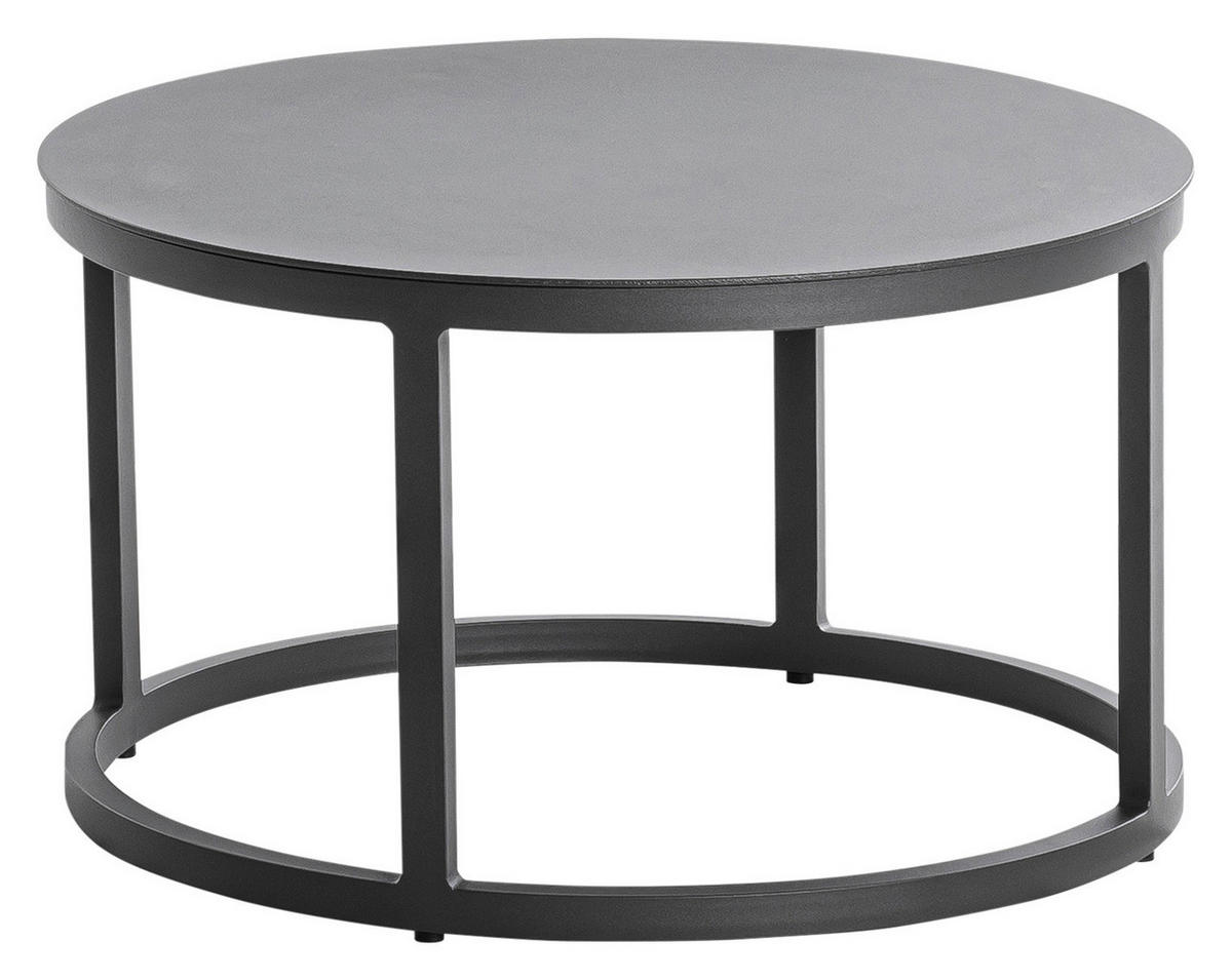 LOUNGETISCH 60/60/36 cm Metall Anthrazit rund  - Anthrazit, Basics, Metall (60/60/36cm)