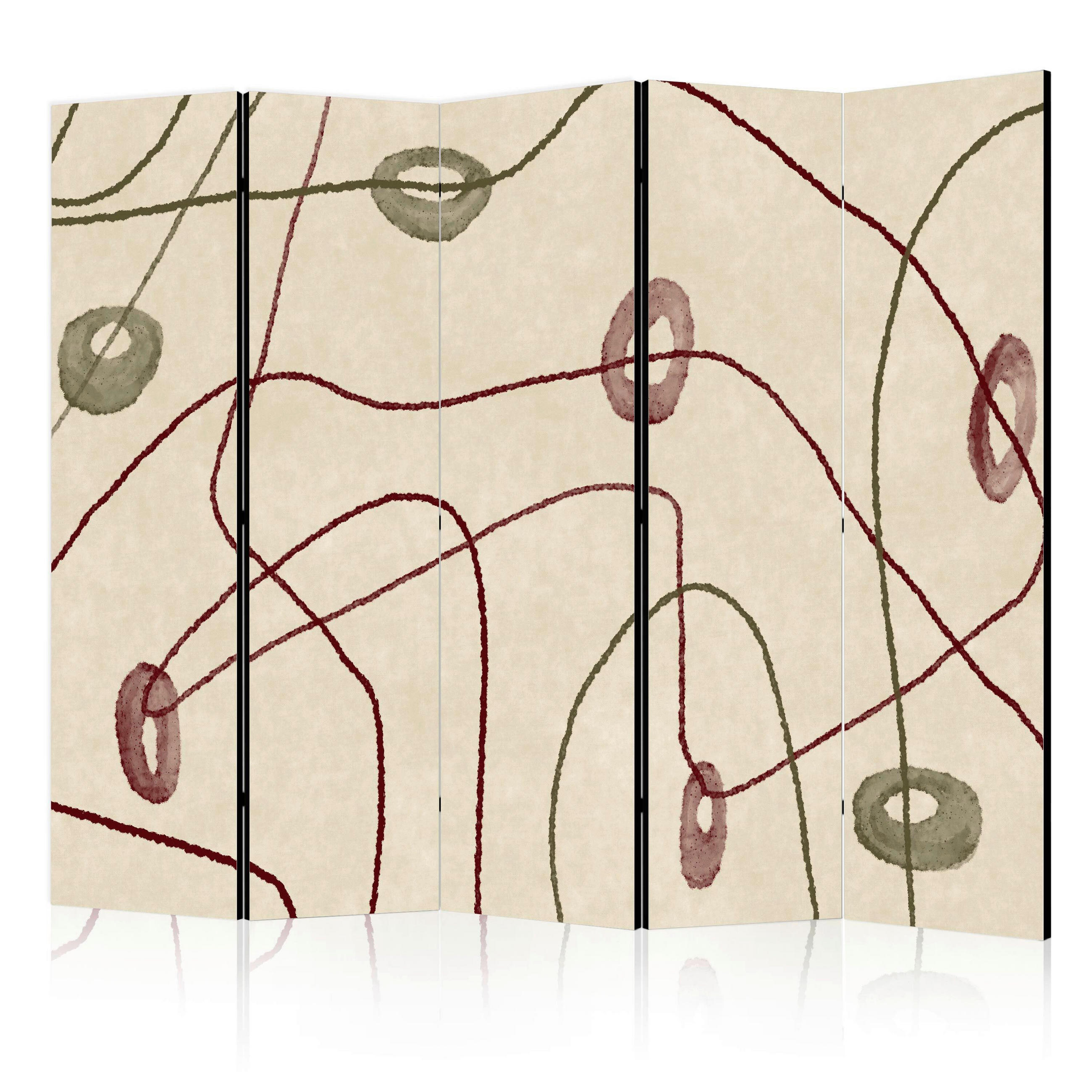 PARAVENT - Beige/Braun, Basics, Textil (225/172/3cm) - artgeist