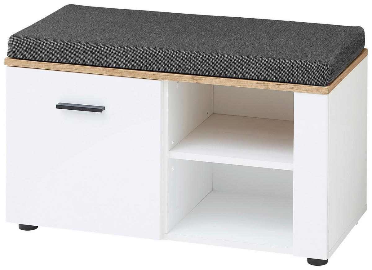 GARDEROBE 5-teilig  in 247/202/38 cm  - Eichefarben/Anthrazit, Basics, Glas/Holzwerkstoff (247/202/38cm) - Xora
