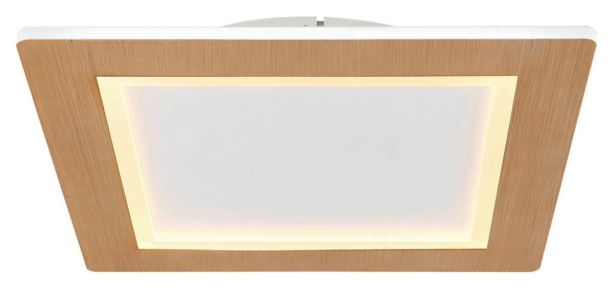 LED-DECKENLEUCHTE 40/40/5 cm   - Opal/Weiß, Basics, Kunststoff/Metall (40/40/5cm) - Globo