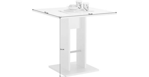 ESSTISCH in Holzwerkstoff 75/75/74 cm - Weiß, KONVENTIONELL, Holzwerkstoff (75/75/74cm) - Carryhome