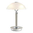 TISCHLEUCHTE 25,5/37 cm   - Chromfarben/Nickelfarben, Design, Glas/Metall (25,5/37cm) - Novel