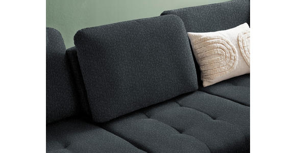 ECKSOFA in Struktur Anthrazit  - Anthrazit/Schwarz, Natur, Textil/Metall (288/233cm) - Valnatura