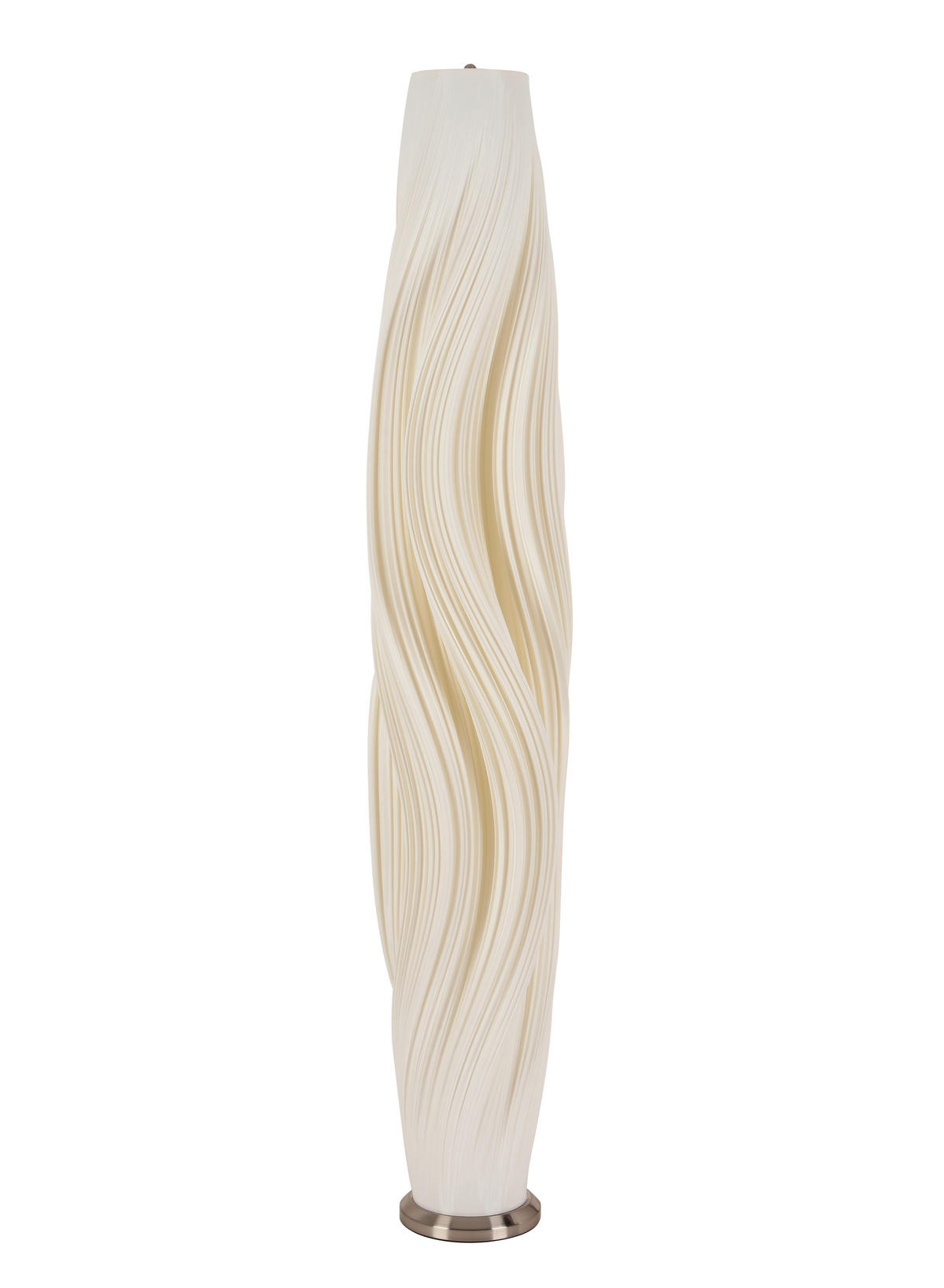 STOJACIA LED LAMPA, 30/155 cm  - biela/niklová, Lifestyle, kov/plast (30/155cm) - Dieter Knoll