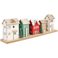 DEKOHAUS - Rot/Naturfarben, LIFESTYLE, Holzwerkstoff (25/16,5/8cm) - X-Mas