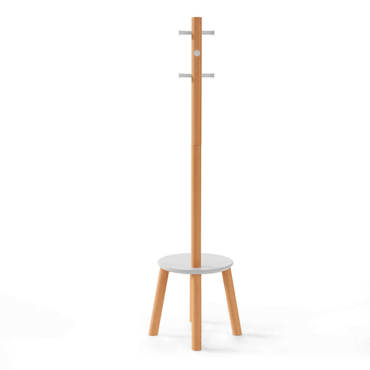 KLEIDERSTÄNDER in Naturfarben, Weiß  51/165 cm  - Naturfarben/Weiß, Basics, Holz (51/165cm) - Umbra