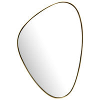 WANDSPIEGEL 46/70/2,5 cm    in Freiform  - Goldfarben, Design, Glas/Metall (46/70/2,5cm) - MID.YOU