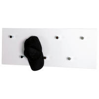 STENSKI OBEŠALNIK - barve kroma/bela, Basics, kovina/les (80/30/5,5cm) - Boxxx