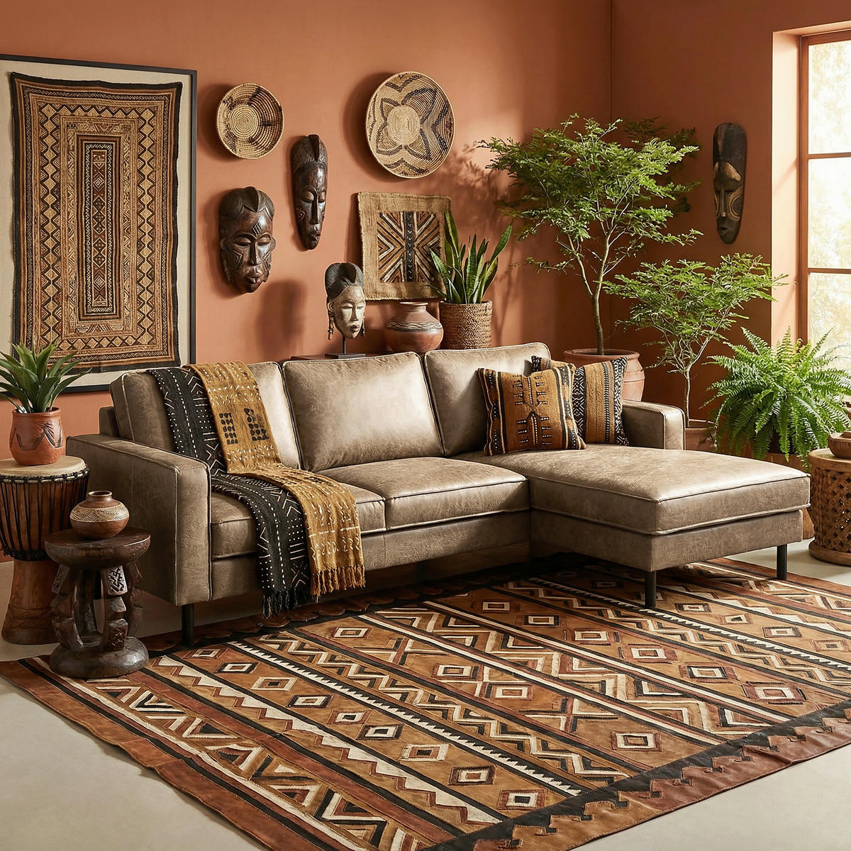 ECKSOFA Graubraun Echtleder Lederlook Rücken echt  - Graubraun/Schwarz, Design, Leder/Textil (166/238cm) - Livetastic
