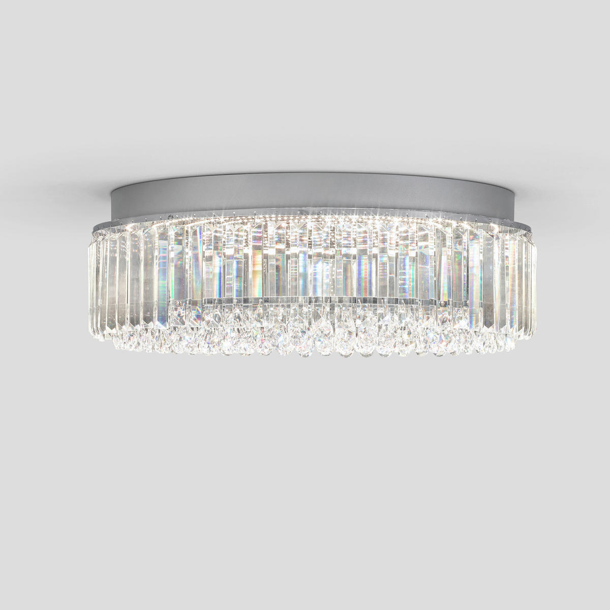 LED-DECKENLEUCHTE Royal 60/15 cm   - Chromfarben, LIFESTYLE, Metall (60/15cm) - Hell