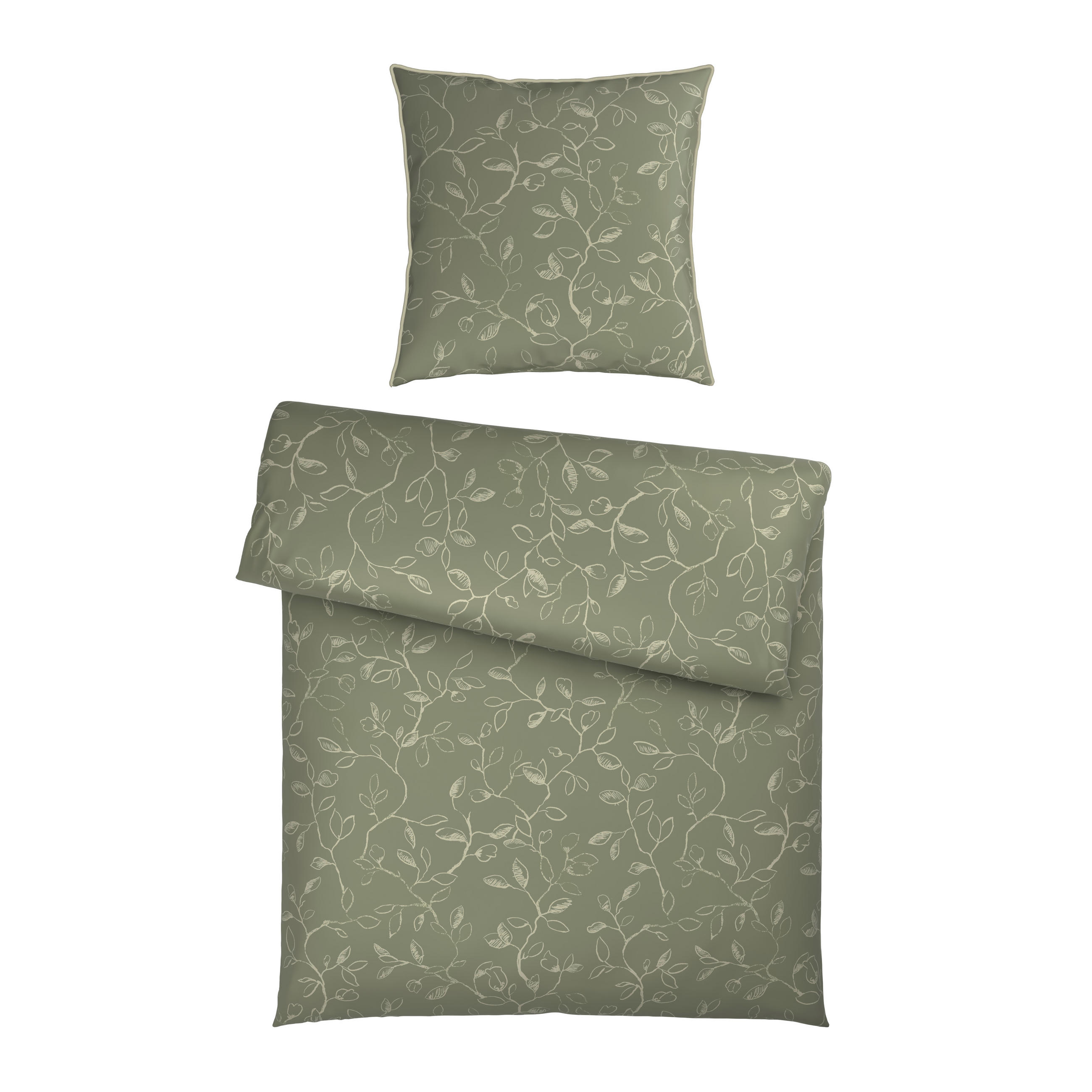 BETTWÄSCHE Satin 135/200 cm  - Grün, Textil (135/200cm) - Bio:Vio