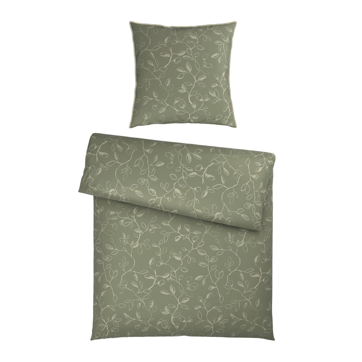BETTWÄSCHE Satin 135/200 cm  - Grün, Textil (135/200cm) - Bio:Vio