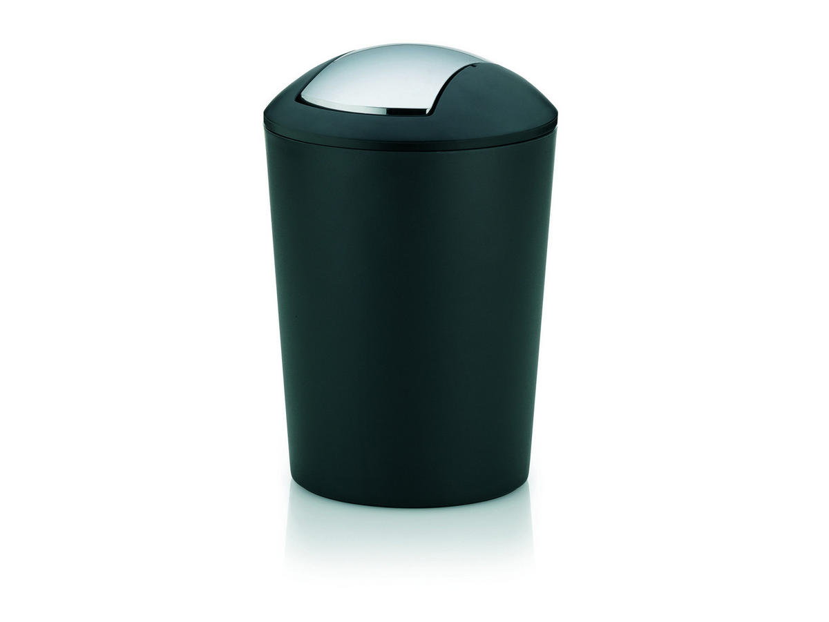 SCHWINGDECKELEIMER 5 l  Kunststoff  - Schwarz, Basics, Kunststoff (20/28,5cm) - Kela