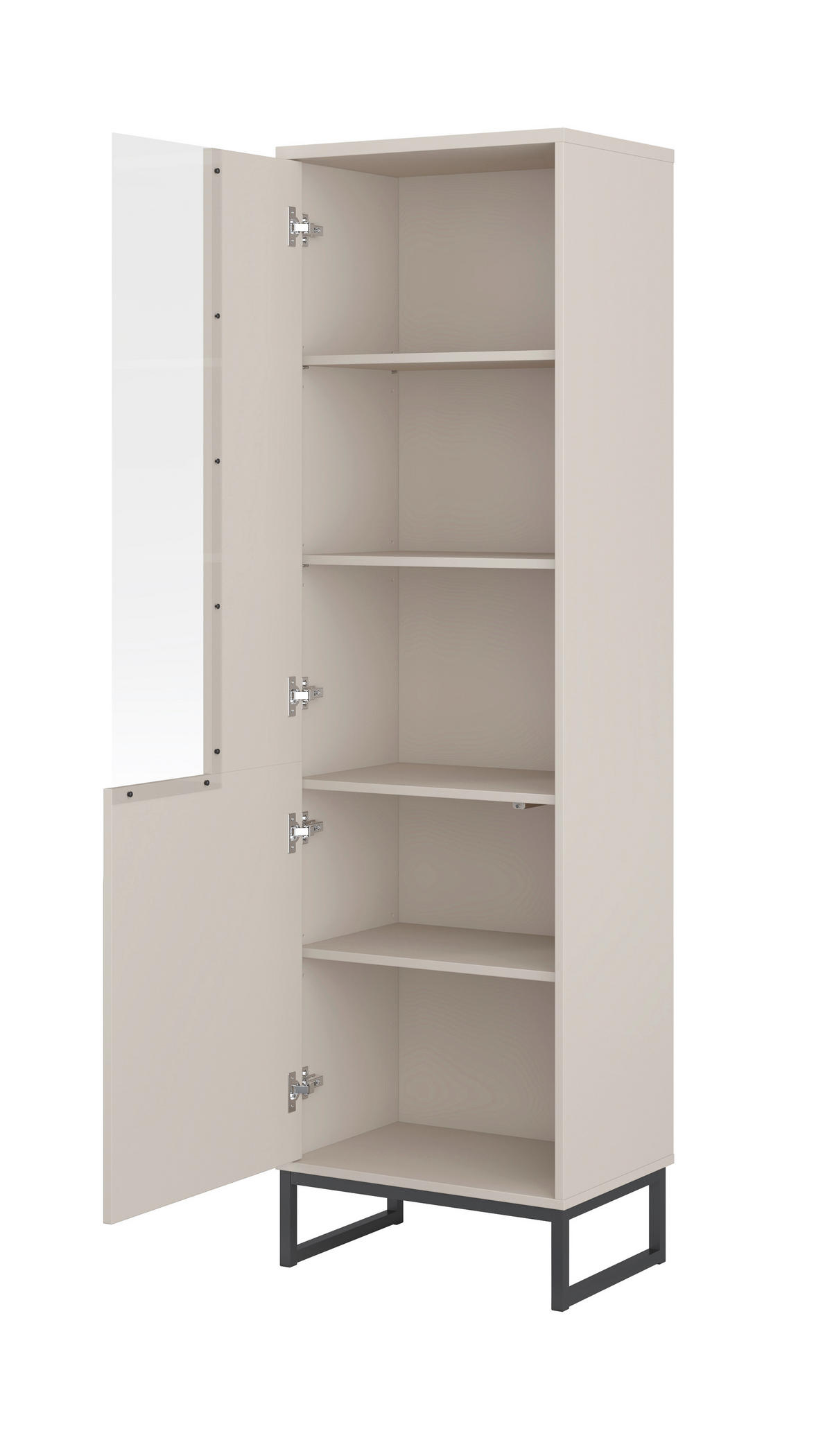 VITRINE Kaschmir  - Kaschmir/Schwarz, Design, Glas/Holzwerkstoff (53,4/180,7/36,5cm) - MID.YOU